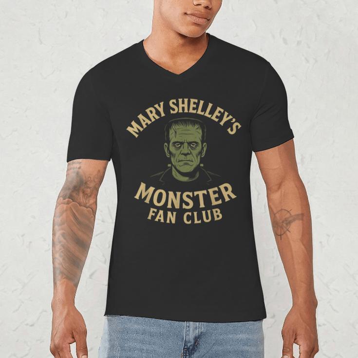 Mary Shelley's Monster Fan Club Gothic Horror Parody Men's V-Neck T-Shirt, novelty gifts, funny gifts