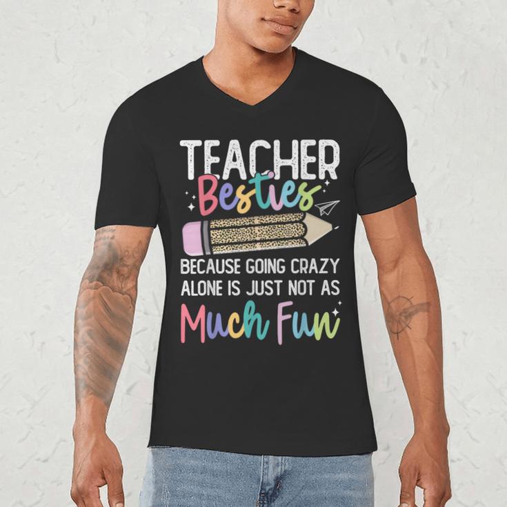 Matching Teachers Last Day Of School Teacher Besties Men's V-Neck T-Shirt, novelty gifts, funny gifts Matching Teachers Last Day Of School Teacher Besties Men's V-Neck T-Shirt, novelty gifts, funny gifts