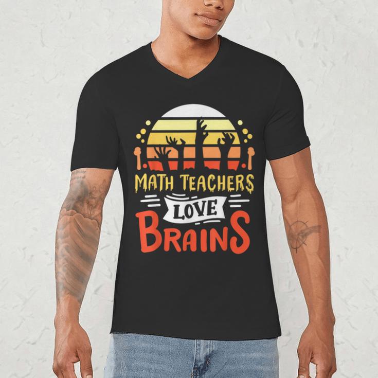 Math Teachers Love Brains Halloween Costume Zombie For Men Women Men's V-Neck T-Shirt, novelty gifts, funny gifts Math Teachers Love Brains Halloween Costume Zombie For Men Women Men's V-Neck T-Shirt, novelty gifts, funny gifts