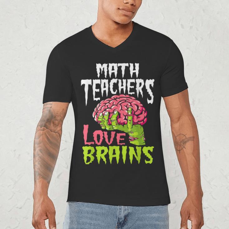 Math Teachers Love Brains Zombie Teacher School Halloween Men's V-Neck T-Shirt, novelty gifts, funny gifts Math Teachers Love Brains Zombie Teacher School Halloween Men's V-Neck T-Shirt, novelty gifts, funny gifts
