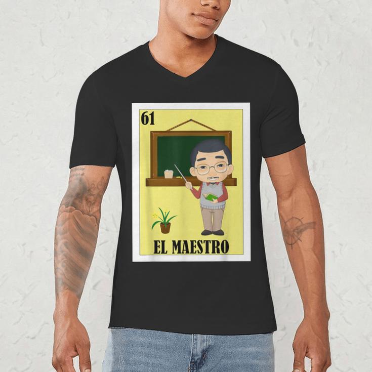 Mexican For Teachers El Maestro Men's V-Neck T-Shirt, novelty gifts, funny gifts Mexican For Teachers El Maestro Men's V-Neck T-Shirt, novelty gifts, funny gifts