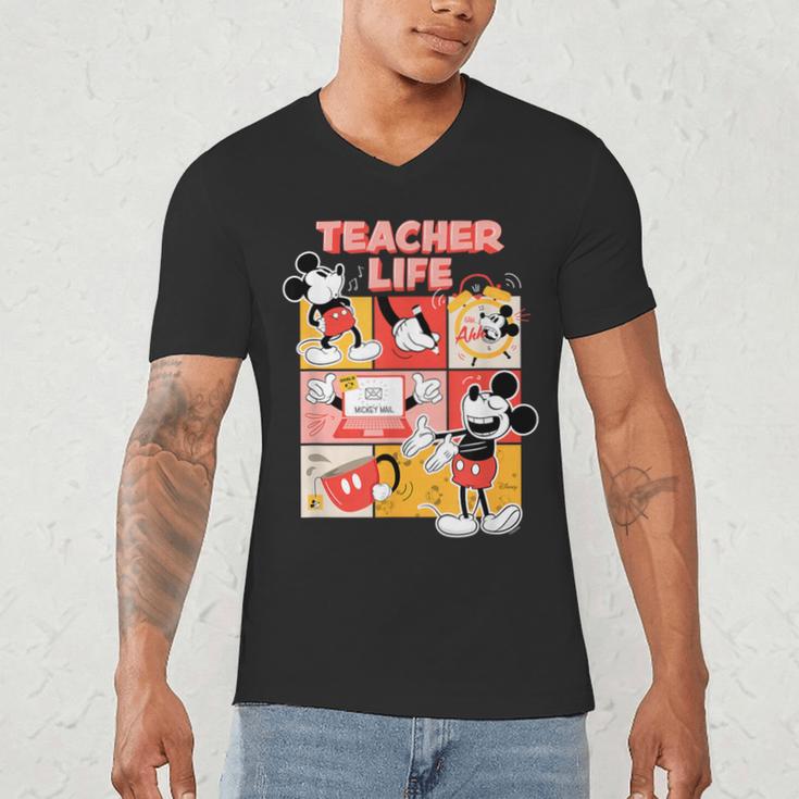 Mickey Mouse Teacher Life Men's V-Neck T-Shirt, novelty gifts, funny gifts Mickey Mouse Teacher Life Men's V-Neck T-Shirt, novelty gifts, funny gifts