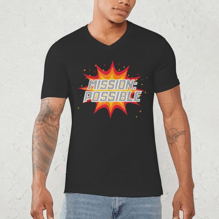 Mission Possible Motivational Inspirational School Teacher Men's V-Neck T-Shirt, novelty gifts, funny gifts Mission Possible Motivational Inspirational School Teacher Men's V-Neck T-Shirt, novelty gifts, funny gifts