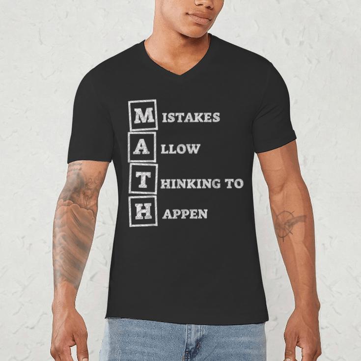 Mistakes Allow Thinking To Happen School Math Teacher Men's V-Neck T-Shirt, novelty gifts, funny gifts Mistakes Allow Thinking To Happen School Math Teacher Men's V-Neck T-Shirt, novelty gifts, funny gifts