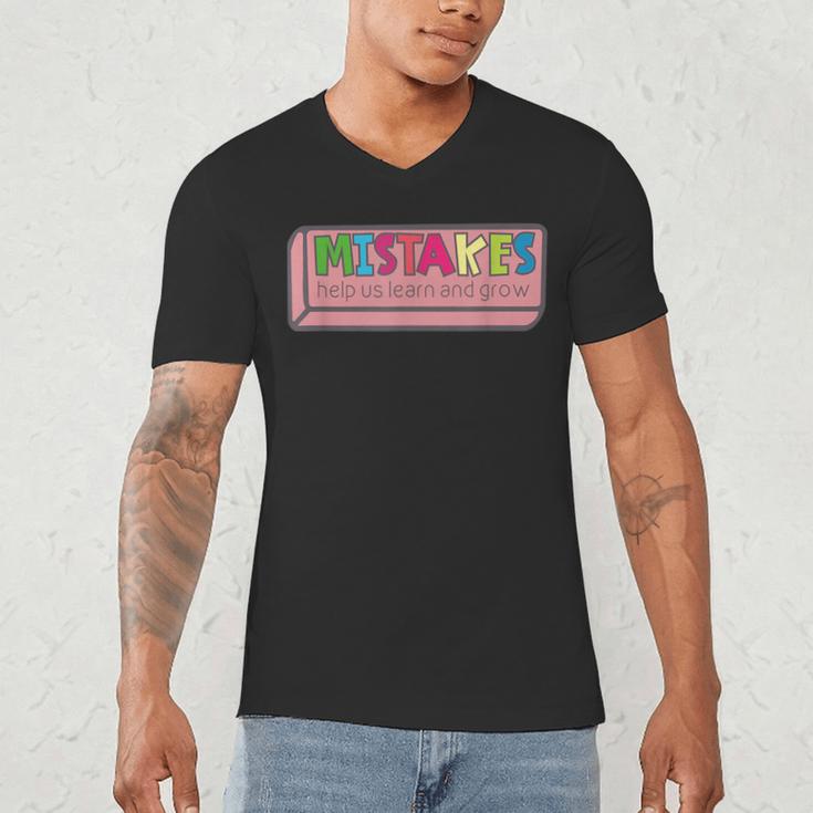 Mistakes Help Us Grow And Learn Teacher Men's V-Neck T-Shirt, novelty gifts, funny gifts Mistakes Help Us Grow And Learn Teacher Men's V-Neck T-Shirt, novelty gifts, funny gifts