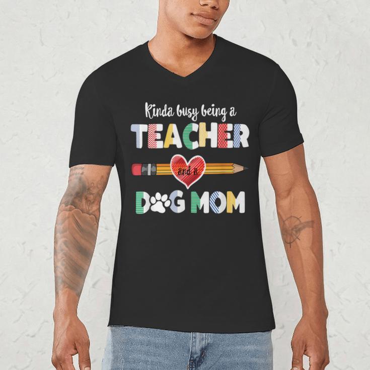 Mothers Day For Teacher Dog Lover Dog Mom Teacher Men's V-Neck T-Shirt, novelty gifts, funny gifts Mothers Day For Teacher Dog Lover Dog Mom Teacher Men's V-Neck T-Shirt, novelty gifts, funny gifts