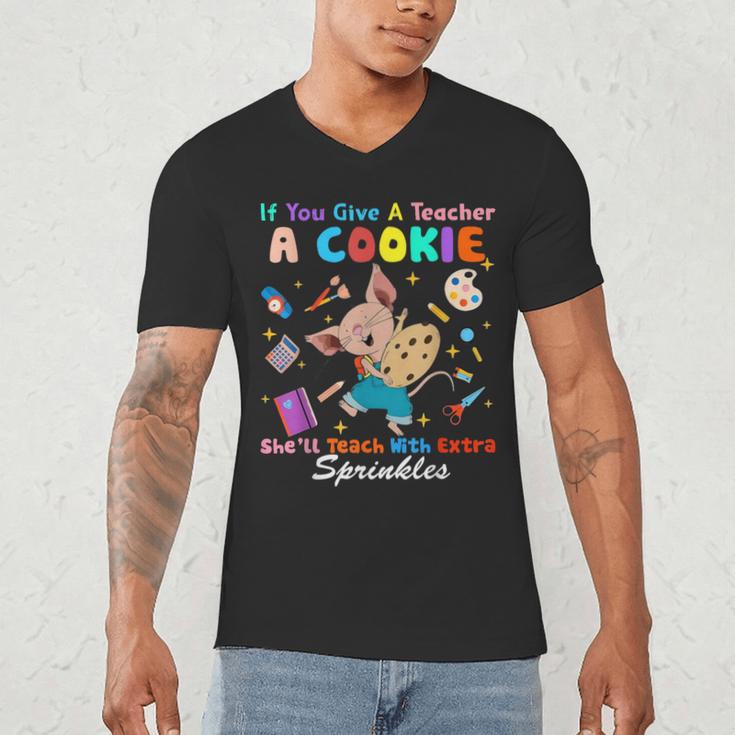 Mouse If You Give A Teacher A Student She Will Love You Men's V-Neck T-Shirt, novelty gifts, funny gifts Mouse If You Give A Teacher A Student She Will Love You Men's V-Neck T-Shirt, novelty gifts, funny gifts