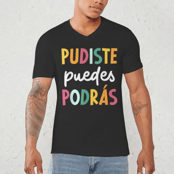 Multilingual Hispanic Heritage Spanish Teacher Maestra Men's V-Neck T-Shirt, novelty gifts, funny gifts