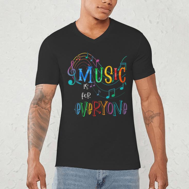 Music Is For Everyone Love For Music Teachers Men's V-Neck T-Shirt, novelty gifts, funny gifts Music Is For Everyone Love For Music Teachers Men's V-Neck T-Shirt, novelty gifts, funny gifts