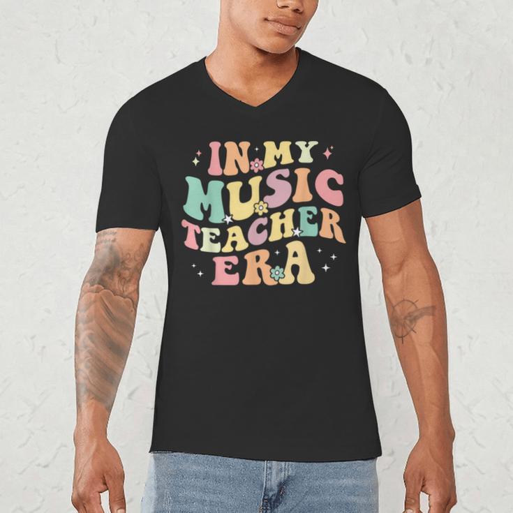 In My Music Teacher Era Retro Back To School Musician Band Men Women Men's V-Neck T-Shirt, novelty gifts, funny gifts In My Music Teacher Era Retro Back To School Musician Band Men Women Men's V-Neck T-Shirt, novelty gifts, funny gifts