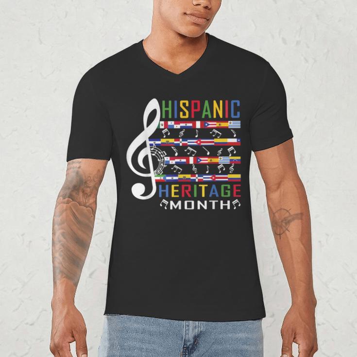 Music Teacher Kid National Hispanic Heritage Month Men's V-Neck T-Shirt, novelty gifts, funny gifts Music Teacher Kid National Hispanic Heritage Month Men's V-Neck T-Shirt, novelty gifts, funny gifts
