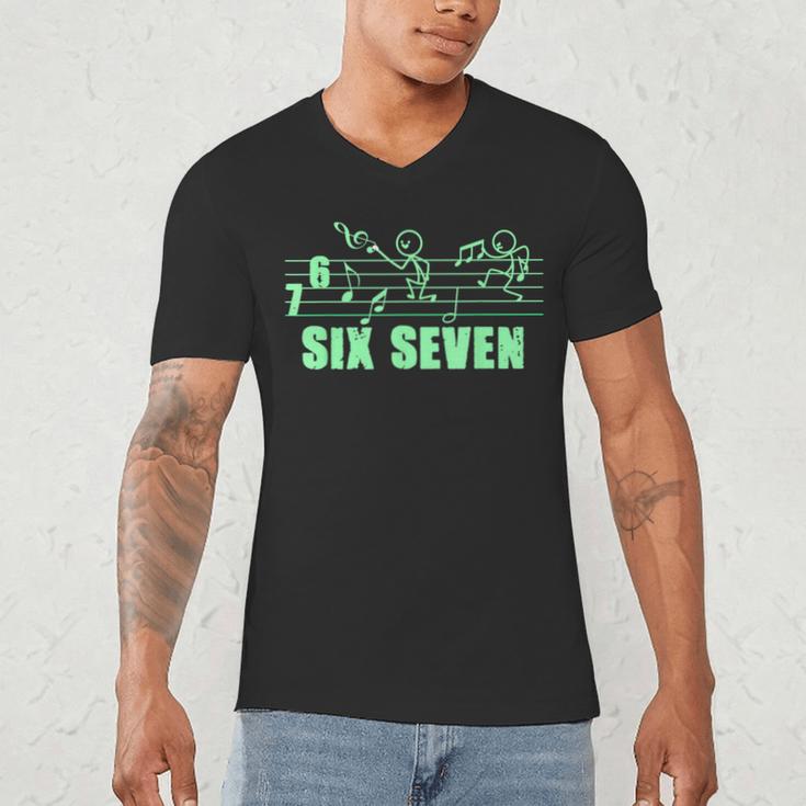 Musical 67 Music Meme Slang Six Seven Music Teacher Men's V-Neck T-Shirt, novelty gifts, funny gifts