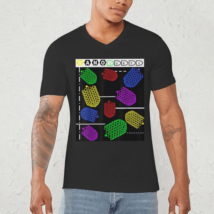 Nerdy Forms Nanotubes Chemistry Teacher Geek Men's V-Neck T-Shirt, novelty gifts, funny gifts