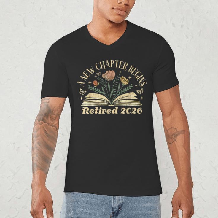 A New Chapter Begins Retired 2026 Teacher Retirement Men's V-Neck T-Shirt, novelty gifts, funny gifts A New Chapter Begins Retired 2026 Teacher Retirement Men's V-Neck T-Shirt, novelty gifts, funny gifts