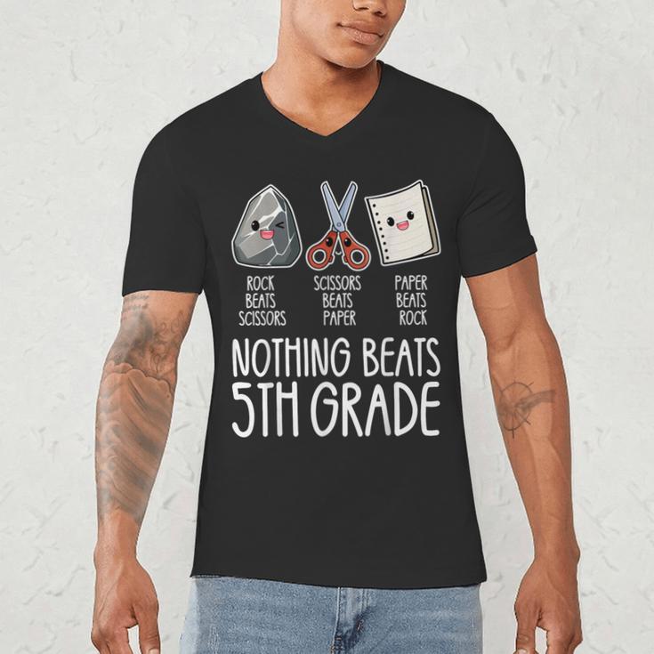 Nothing Beats 5th Grade Back To School Kids Teachers Men's V-Neck T-Shirt, novelty gifts, funny gifts