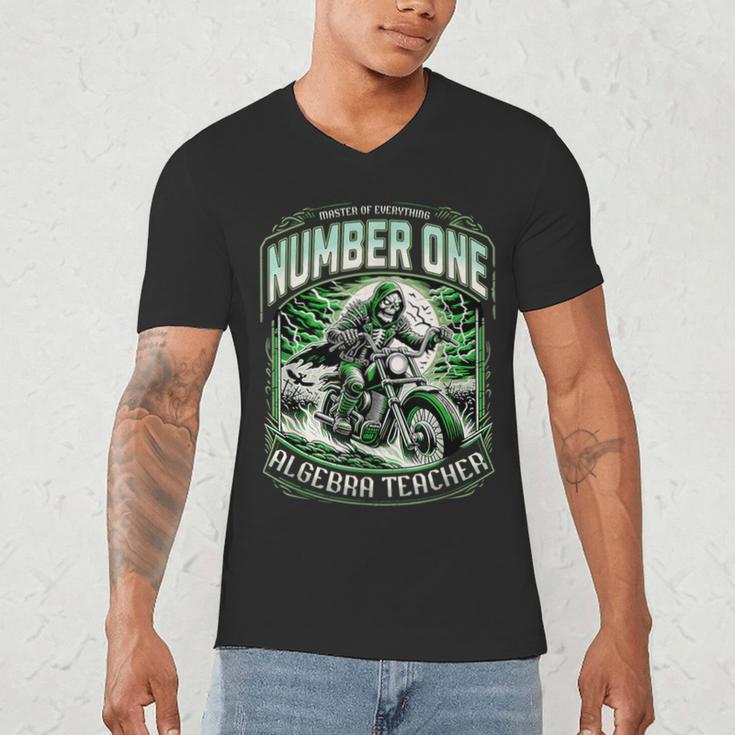 Number One Algebra Teacher 1 Career s Men's V-Neck T-Shirt, novelty gifts, funny gifts Number One Algebra Teacher 1 Career s Men's V-Neck T-Shirt, novelty gifts, funny gifts