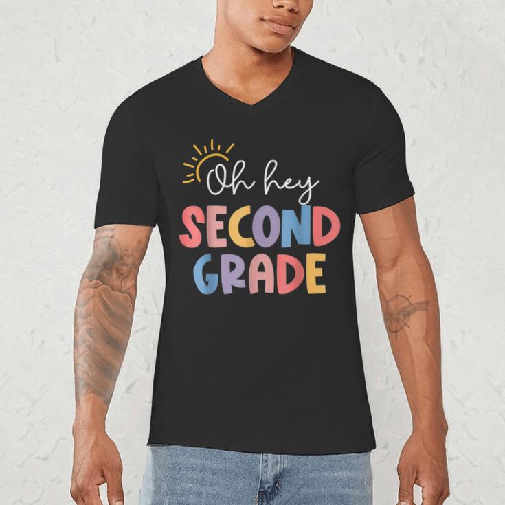 Oh Hey Second Grade First Day Of Teacher Girls Boys Kids Men's V-Neck T-Shirt, novelty gifts, funny gifts Oh Hey Second Grade First Day Of Teacher Girls Boys Kids Men's V-Neck T-Shirt, novelty gifts, funny gifts