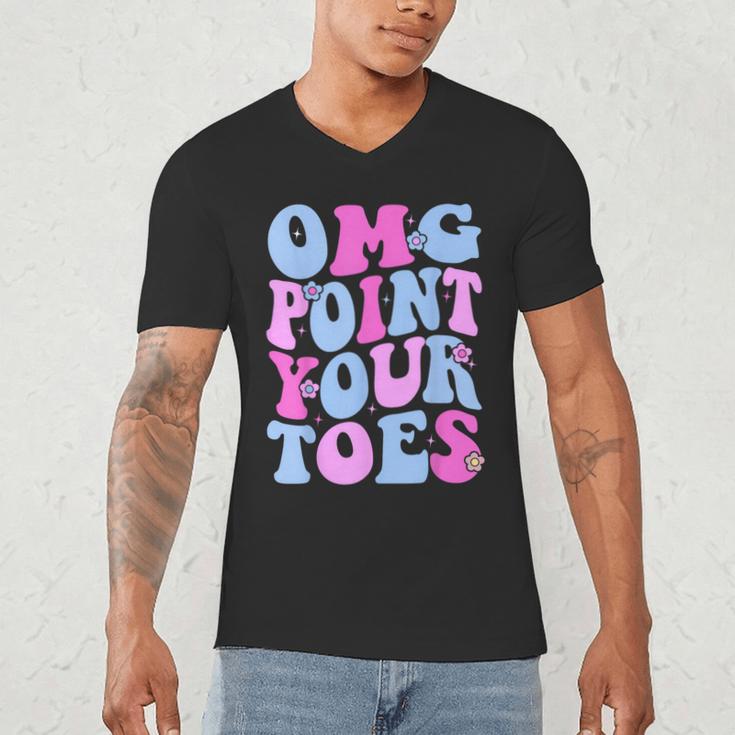 OMG Point Your Toes Dancing Teacher Tap Dancer Dance For Men Women Kids Men's V-Neck T-Shirt, novelty gifts, funny gifts