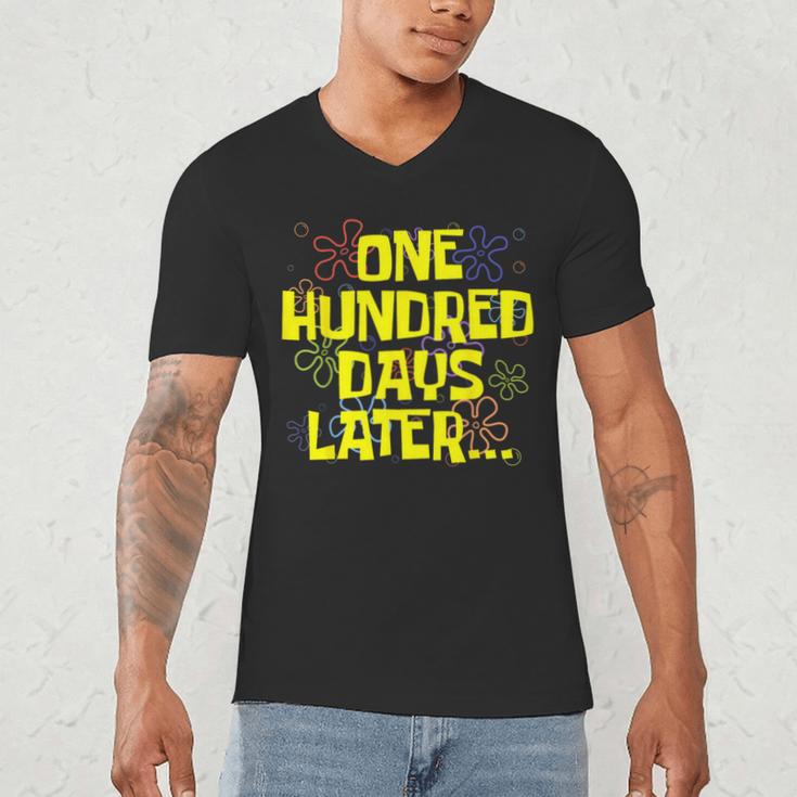 One Hundred Days Later 100th Day Of School Teacher Student Men's V-Neck T-Shirt, novelty gifts, funny gifts One Hundred Days Later 100th Day Of School Teacher Student Men's V-Neck T-Shirt, novelty gifts, funny gifts
