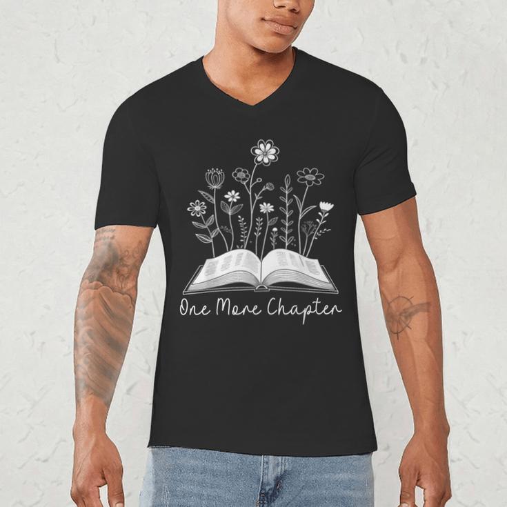 One-More Chapter Wildflower Reading Teacher Library Bookish Men's V-Neck T-Shirt, novelty gifts, funny gifts One-More Chapter Wildflower Reading Teacher Library Bookish Men's V-Neck T-Shirt, novelty gifts, funny gifts