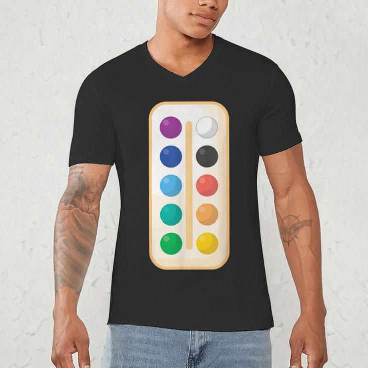 Paint Palette ArtSet Halloween Costume For Teachers Students For Men Women Kids Men's V-Neck T-Shirt, novelty gifts, funny gifts