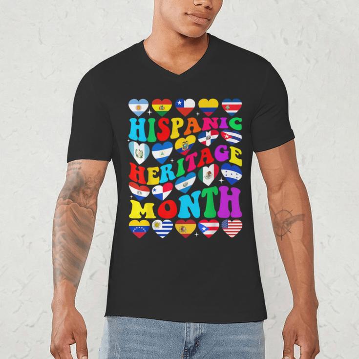 Hispanic Heritage Month 2025 Latino Puerto Rico Teacher Kids Men's V-Neck T-Shirt, novelty gifts, funny gifts Hispanic Heritage Month 2025 Latino Puerto Rico Teacher Kids Men's V-Neck T-Shirt, novelty gifts, funny gifts
