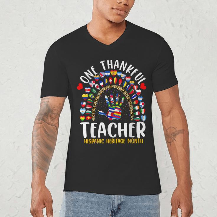 Hispanic Heritage Month One Thankful Teacher Rainbow Men's V-Neck T-Shirt, novelty gifts, funny gifts Hispanic Heritage Month One Thankful Teacher Rainbow Men's V-Neck T-Shirt, novelty gifts, funny gifts