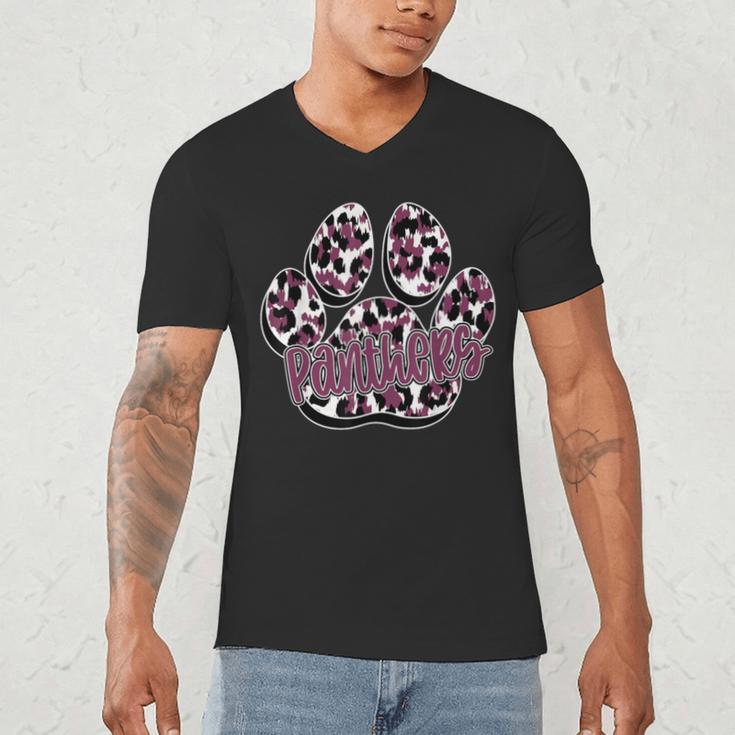 Panthers Paw Print Leopard Maroon Panther Pride Teacher Men's V-Neck T-Shirt, novelty gifts, funny gifts Panthers Paw Print Leopard Maroon Panther Pride Teacher Men's V-Neck T-Shirt, novelty gifts, funny gifts