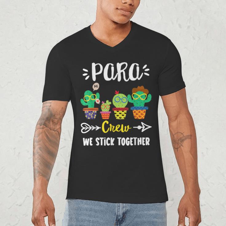 PARA Crew School Cactus Team PARA Teacher Squad For Men Women Kids Men's V-Neck T-Shirt, novelty gifts, funny gifts PARA Crew School Cactus Team PARA Teacher Squad For Men Women Kids Men's V-Neck T-Shirt, novelty gifts, funny gifts