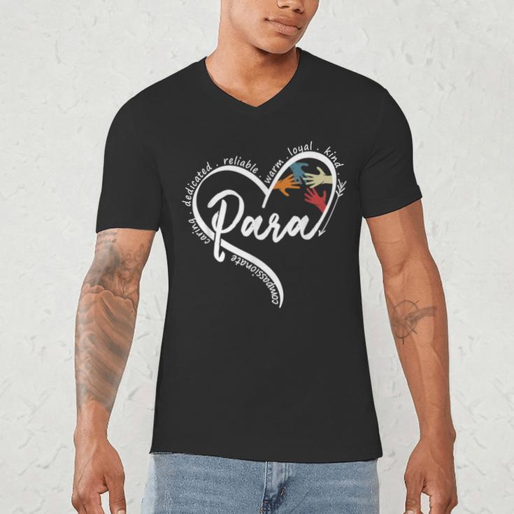 Para Heart Paraprofessional Teacher Paraeducator Men's V-Neck T-Shirt, novelty gifts, funny gifts Para Heart Paraprofessional Teacher Paraeducator Men's V-Neck T-Shirt, novelty gifts, funny gifts
