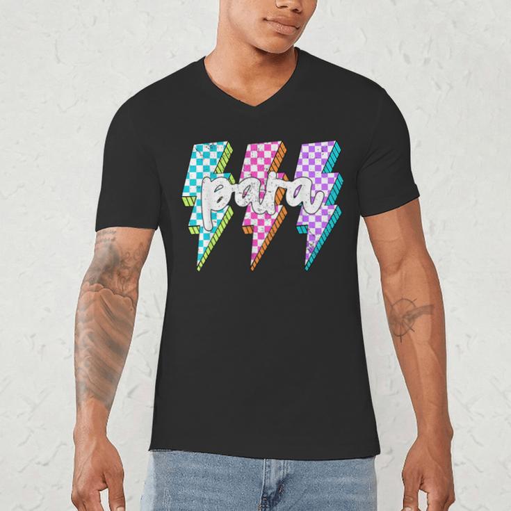 Para Squad Paraprofessional Teacher Lightning Bolt Men's V-Neck T-Shirt, novelty gifts, funny gifts Para Squad Paraprofessional Teacher Lightning Bolt Men's V-Neck T-Shirt, novelty gifts, funny gifts