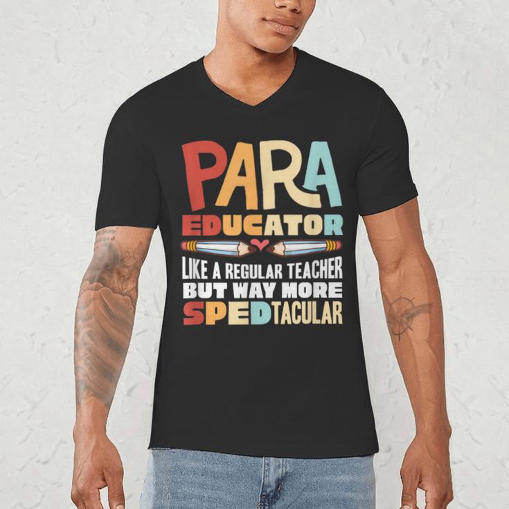 Paraeducator Paraprofessional SPED Teacher Men's V-Neck T-Shirt, novelty gifts, funny gifts
