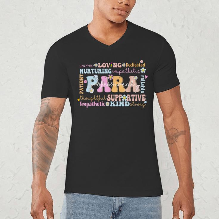 Paraprofessional Back To School Paraeducator Para Teacher Men's V-Neck T-Shirt, novelty gifts, funny gifts
