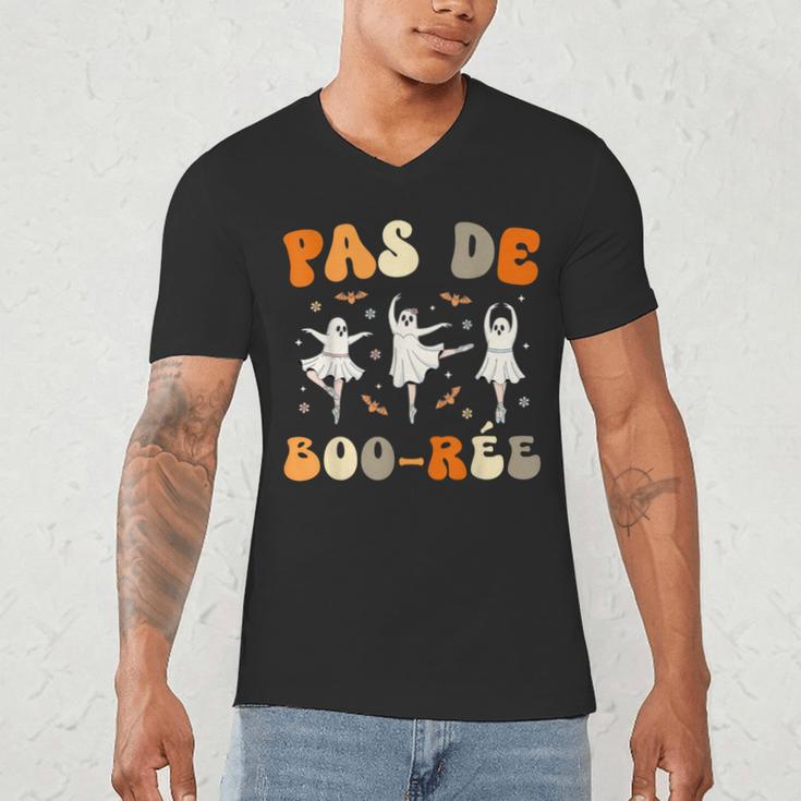 Pas De Boo-Rée Ghost Ballet Dancer Halloween Dance Teacher Men's V-Neck T-Shirt, novelty gifts, funny gifts Pas De Boo-Rée Ghost Ballet Dancer Halloween Dance Teacher Men's V-Neck T-Shirt, novelty gifts, funny gifts