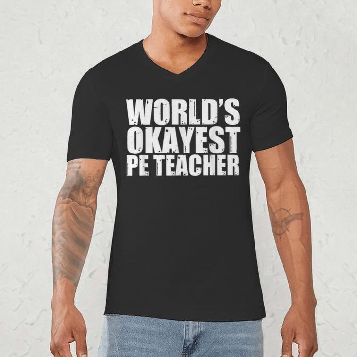 PE Teacher Men's V-Neck T-Shirt, novelty gifts, funny gifts