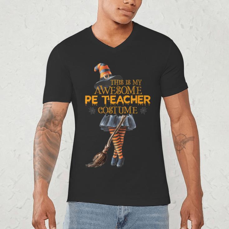 Physical Education Teacher Halloween Costume Witchy Teacher For Men Women Men's V-Neck T-Shirt, novelty gifts, funny gifts Physical Education Teacher Halloween Costume Witchy Teacher For Men Women Men's V-Neck T-Shirt, novelty gifts, funny gifts