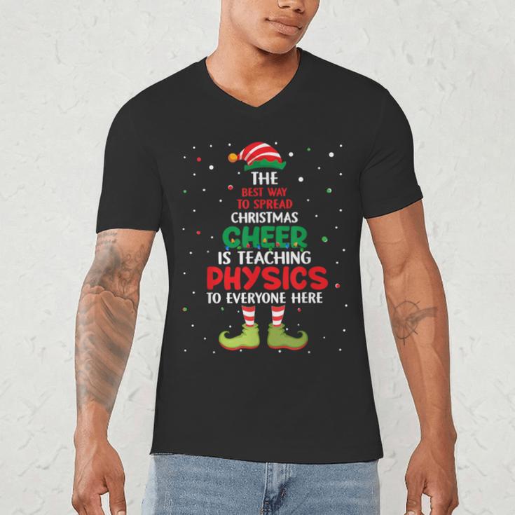 Physics Teacher Christmas Elf Christmas Cheer Men's V-Neck T-Shirt, novelty gifts, funny gifts Physics Teacher Christmas Elf Christmas Cheer Men's V-Neck T-Shirt, novelty gifts, funny gifts