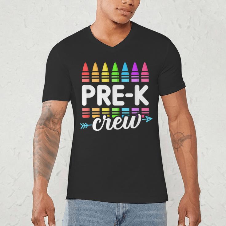 Pre-K Crew Teacher Team Squad Hello Back School Graduation Men's V-Neck T-Shirt, novelty gifts, funny gifts Pre-K Crew Teacher Team Squad Hello Back School Graduation Men's V-Neck T-Shirt, novelty gifts, funny gifts