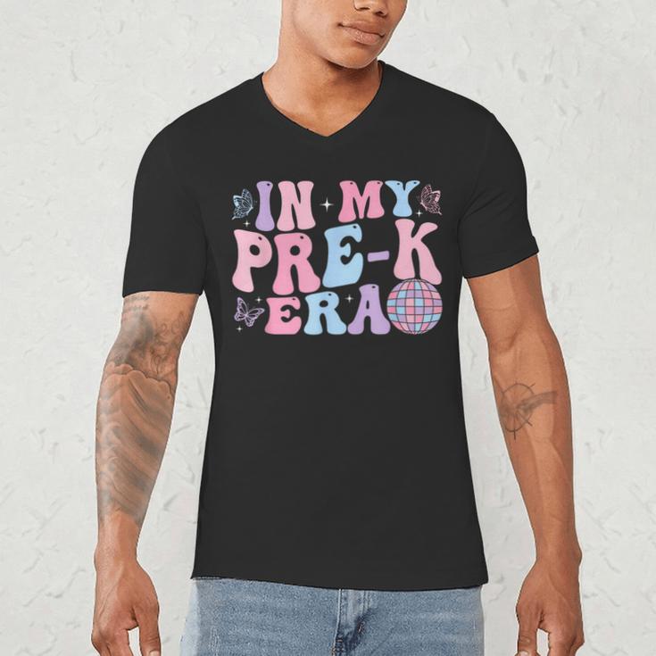 In My Pre K Era Groovy Back To School First Day Teacher Kids Men's V-Neck T-Shirt, novelty gifts, funny gifts