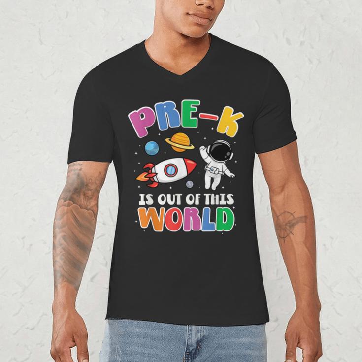 Pre-K Student Teacher Astronaut Space Back To School Men's V-Neck T-Shirt, novelty gifts, funny gifts Pre-K Student Teacher Astronaut Space Back To School Men's V-Neck T-Shirt, novelty gifts, funny gifts