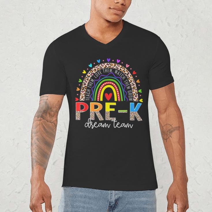 PreK Dream Team Leopard Rainbow Teacher Squad Back To School Men's V-Neck T-Shirt, novelty gifts, funny gifts PreK Dream Team Leopard Rainbow Teacher Squad Back To School Men's V-Neck T-Shirt, novelty gifts, funny gifts
