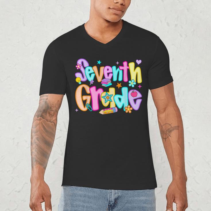 Preppy Seventh Grade Back To School 7th Grade Teachers Girls Men's V-Neck T-Shirt, novelty gifts, funny gifts Preppy Seventh Grade Back To School 7th Grade Teachers Girls Men's V-Neck T-Shirt, novelty gifts, funny gifts