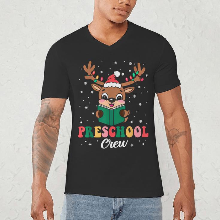 Preschool Crew Xmas Reindeer Teacher Student Christmas Men's V-Neck T-Shirt, novelty gifts, funny gifts Preschool Crew Xmas Reindeer Teacher Student Christmas Men's V-Neck T-Shirt, novelty gifts, funny gifts