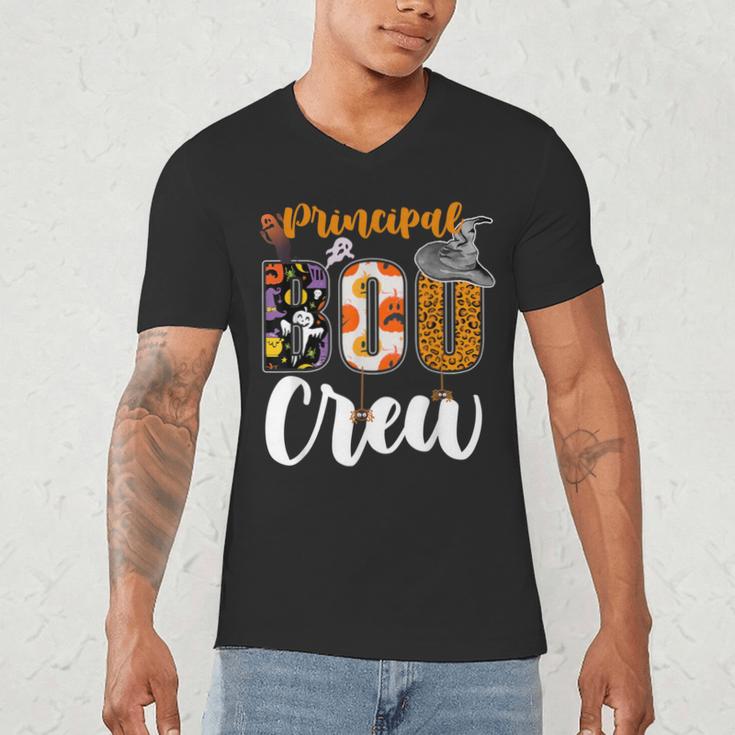 Principal Boo Crew Ghost Halloween Teachers School Matching Men's V-Neck T-Shirt, novelty gifts, funny gifts