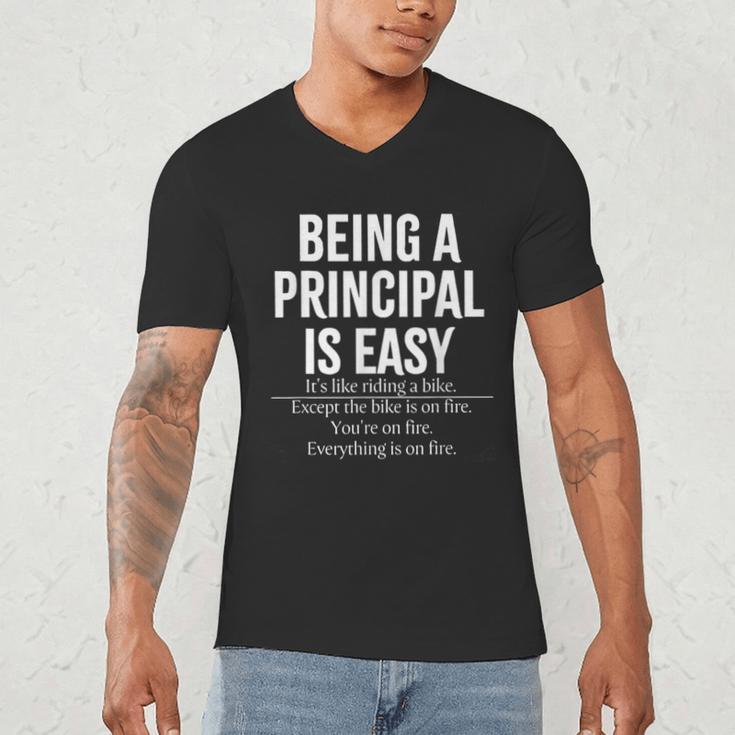 Being A Principal Is Easy School Principal Teacher Life Men's V-Neck T-Shirt, novelty gifts, funny gifts Being A Principal Is Easy School Principal Teacher Life Men's V-Neck T-Shirt, novelty gifts, funny gifts