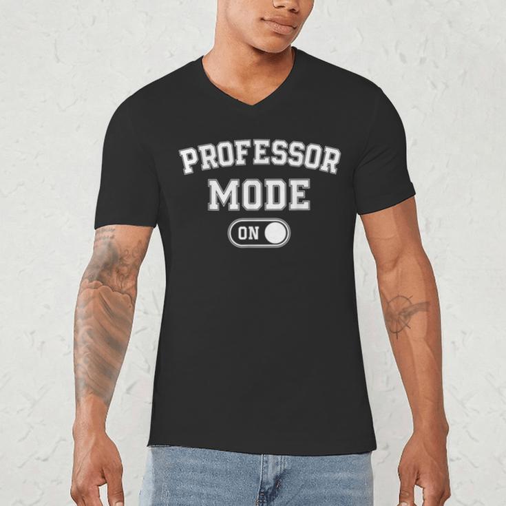 Professor Mode On Academic Educator Teacher Men's V-Neck T-Shirt, novelty gifts, funny gifts