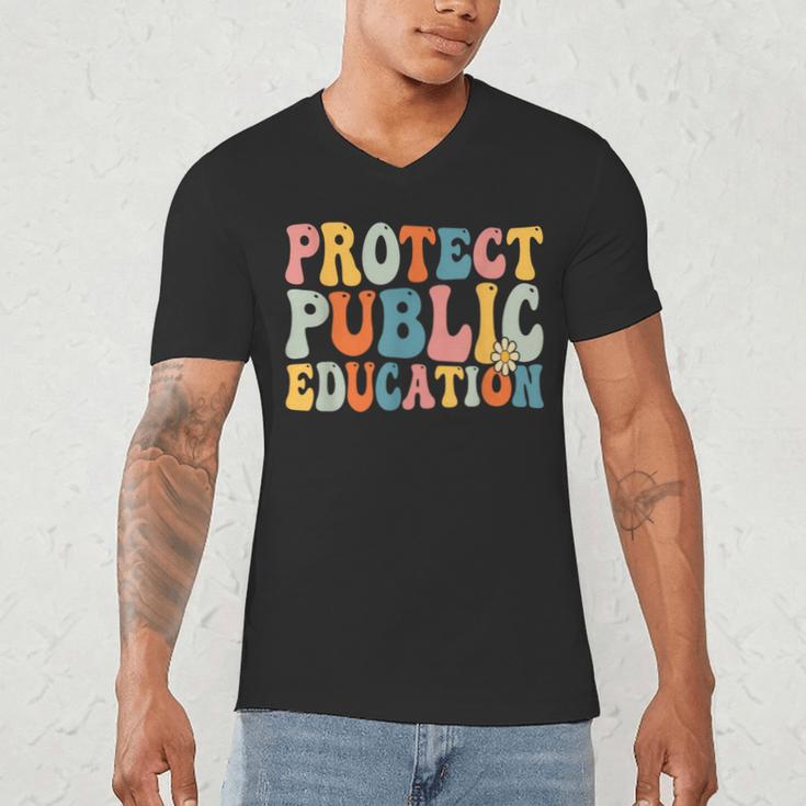 Protect Public Education Public Teacher School Men's V-Neck T-Shirt, novelty gifts, funny gifts Protect Public Education Public Teacher School Men's V-Neck T-Shirt, novelty gifts, funny gifts