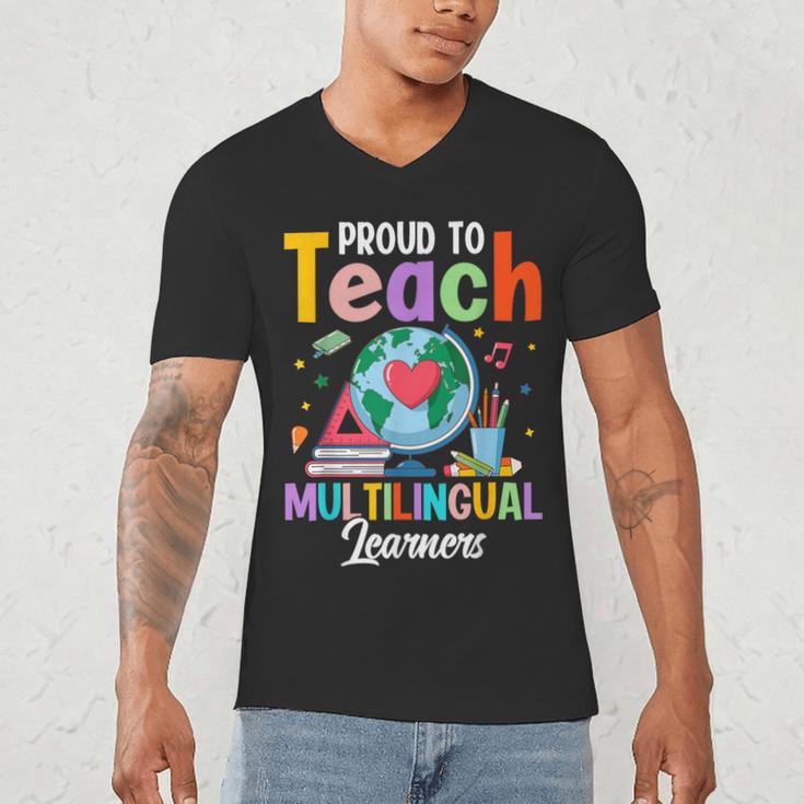 Proud To Teach Multilingual Learner ESL English Teacher Men's V-Neck T-Shirt, novelty gifts, funny gifts Proud To Teach Multilingual Learner ESL English Teacher Men's V-Neck T-Shirt, novelty gifts, funny gifts