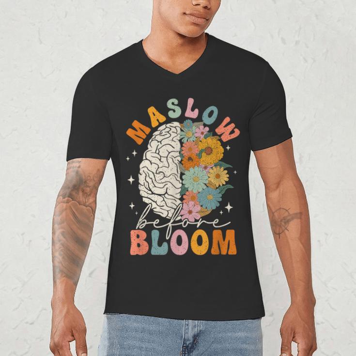 Psychologist Maslow Before Bloom Sped Teacher Classroom Men's V-Neck T-Shirt, novelty gifts, funny gifts