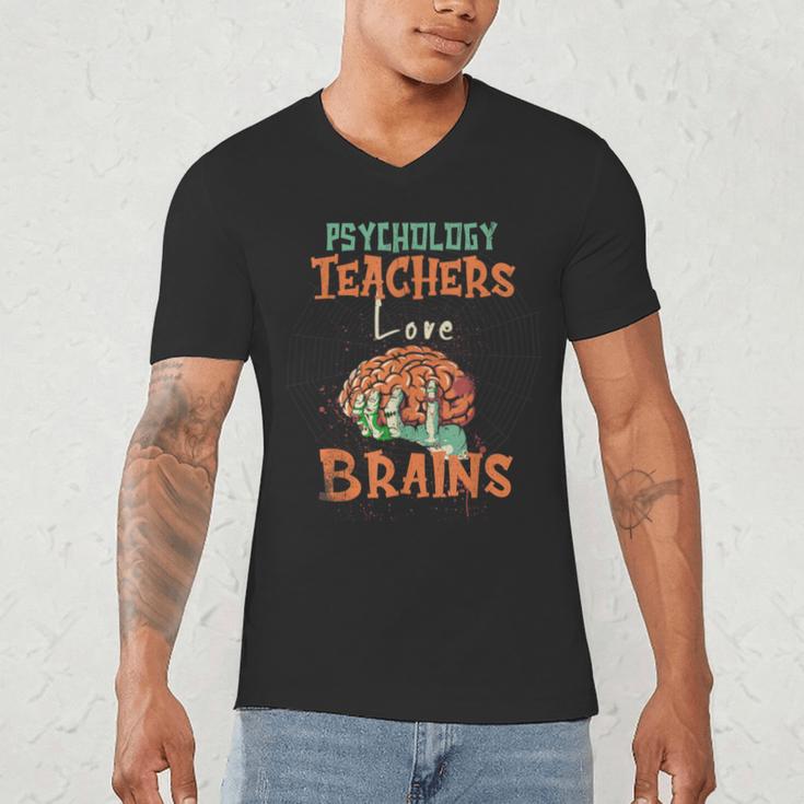 Psychology Teachers Love Brains Halloween For Psychologists Men Women Men's V-Neck T-Shirt, novelty gifts, funny gifts Psychology Teachers Love Brains Halloween For Psychologists Men Women Men's V-Neck T-Shirt, novelty gifts, funny gifts